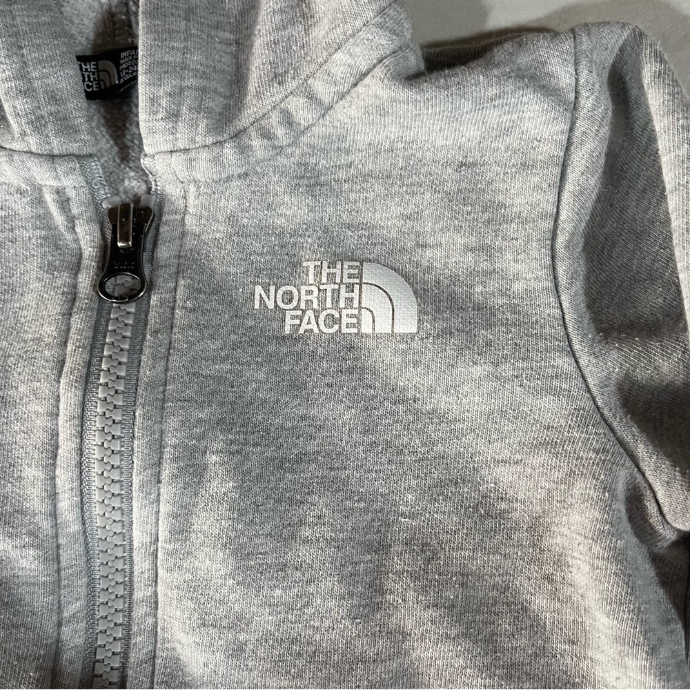 The North Face Kids Light Gray Hoodie Unisex 12-18 months - Picture 2 of 9